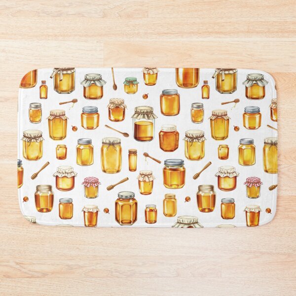 Item preview, Bee and Honey Jar Cottagecore Pattern | Honey-Inspired Art designed and sold by UnhingedBird.
