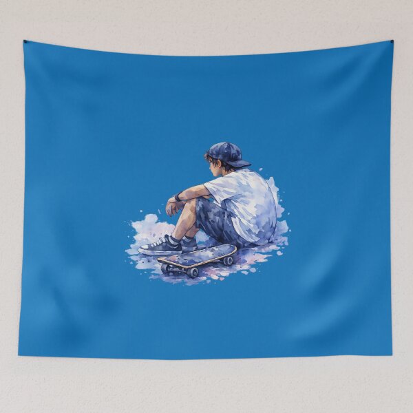 Item preview, Urban Reflection - Watercolor Skater Boy Art designed and sold by Urban-InkStudio.