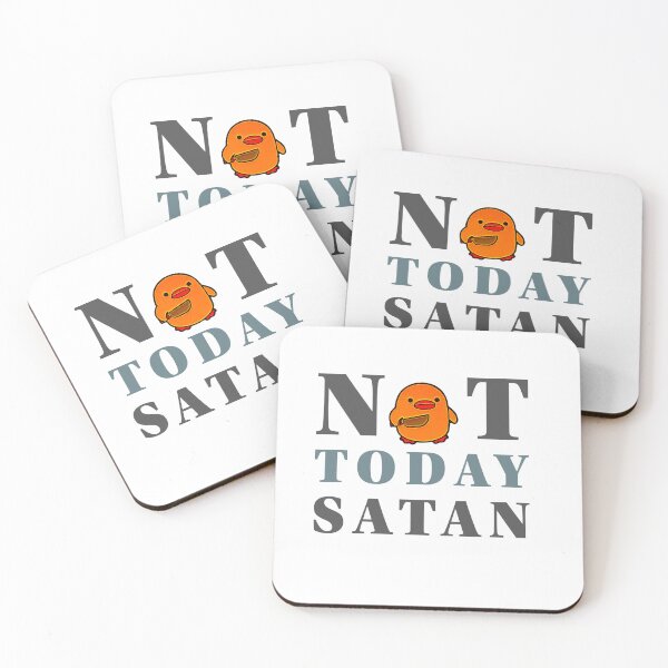 Item preview, Not Today Satan Cute Duck with Knife Funny Dark Humor Meme Design designed and sold by kitkaty1.