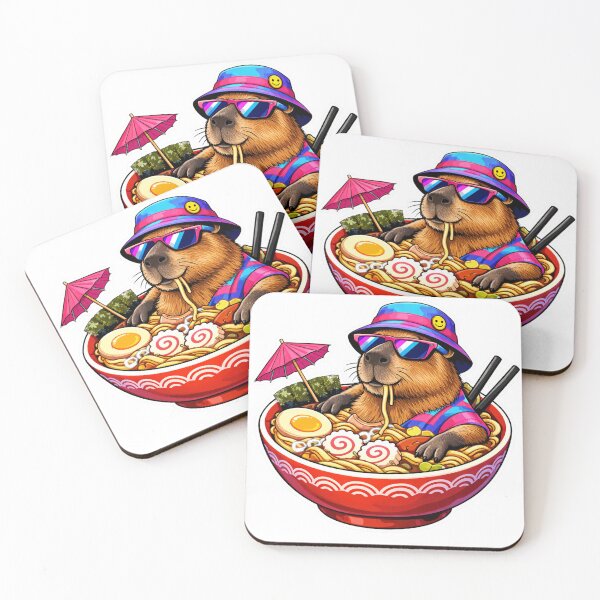 Artikelvorschau, Chill Capybara Ramen Nudelschüssel - Lustiges T-Shirt mit niedlichem Tier-Meme entworfen und verkauft von Sell4World.