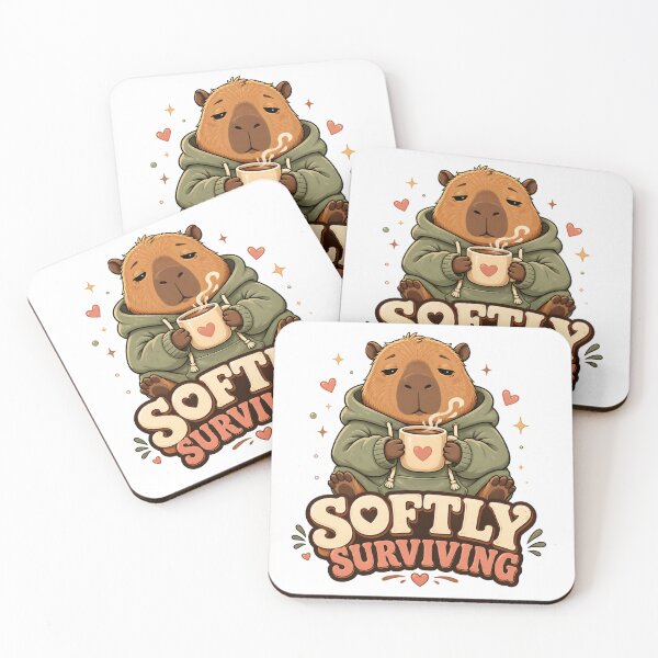 Item preview, Softly Surviving Capybara designed and sold by rhainlds.