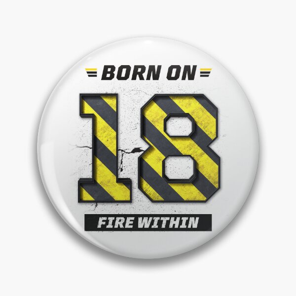 Item preview, Born on 18 Fire Within – Birthday Number 18 Shirt, Inner Strength Design, Grunge Industrial Streetwear designed and sold by amareshdas008.