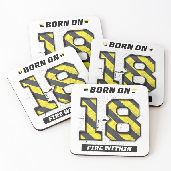 Item preview, Born on 18 Fire Within – Birthday Number 18 Shirt, Inner Strength Design, Grunge Industrial Streetwear designed and sold by amareshdas008.