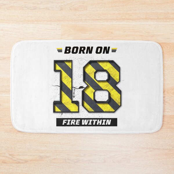 Item preview, Born on 18 Fire Within – Birthday Number 18 Shirt, Inner Strength Design, Grunge Industrial Streetwear designed and sold by amareshdas008.