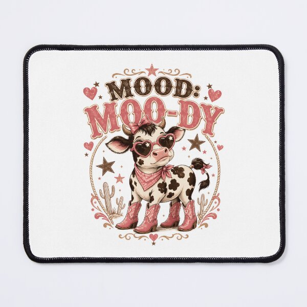Item preview, Mood Moo-Dy Cow Shirt Cute Western Cowgirl Funny Cow designed and sold by JerdbordinShop.