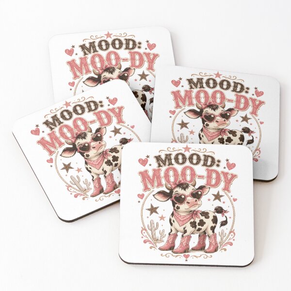 Item preview, Mood Moo-Dy Cow Shirt Cute Western Cowgirl Funny Cow designed and sold by JerdbordinShop.