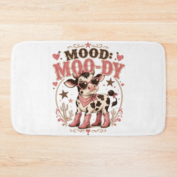 Item preview, Mood Moo-Dy Cow Shirt Cute Western Cowgirl Funny Cow designed and sold by JerdbordinShop.