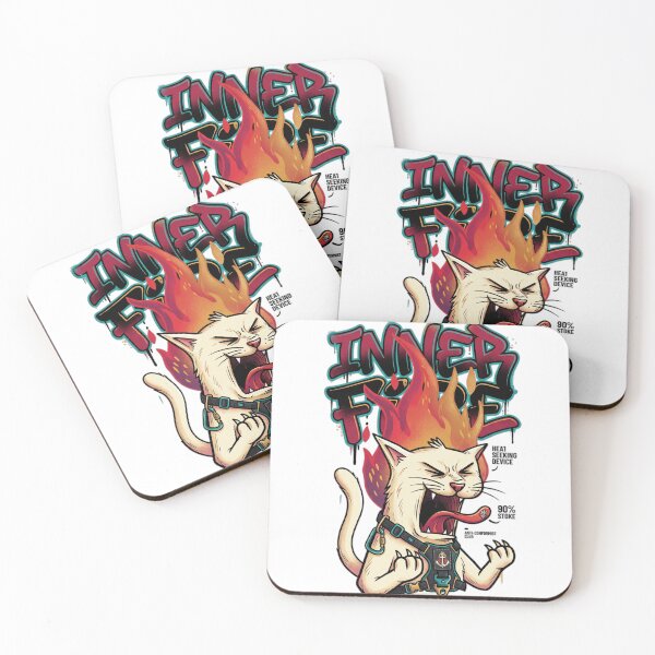 Item preview, Inner Fire Streetwear Cat Graphic Art designed and sold by Sanctum Cosmos.