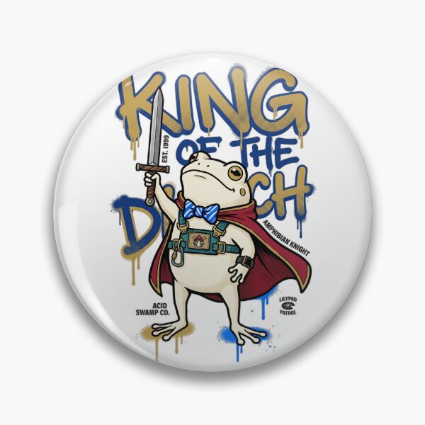 Item preview, King of the Ditch Frog Streetwear Art designed and sold by Sanctum Cosmos.
