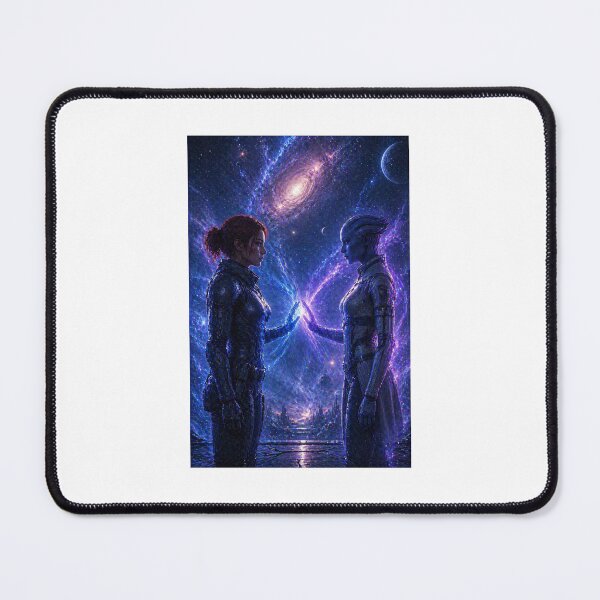 Item preview, Beyond Time | Sci-Fi Cosmic Romance Poster | Eternal Connection Art designed and sold by Echoes of the Void .