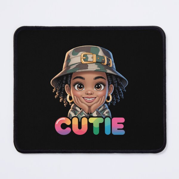 Item preview, Cutie Loc'd Girl With Camo Hat Locs Juneteenth Black designed and sold by Moon-Ape.