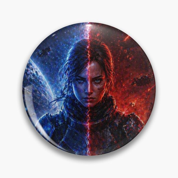 Item preview, Paragon and Renegade | Sci-Fi Split Commander Poster | Dual Energy Art designed and sold by Echoes of the Void .
