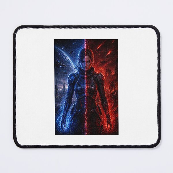 Item preview, Paragon and Renegade | Sci-Fi Split Commander Poster | Dual Energy Art designed and sold by Echoes of the Void .