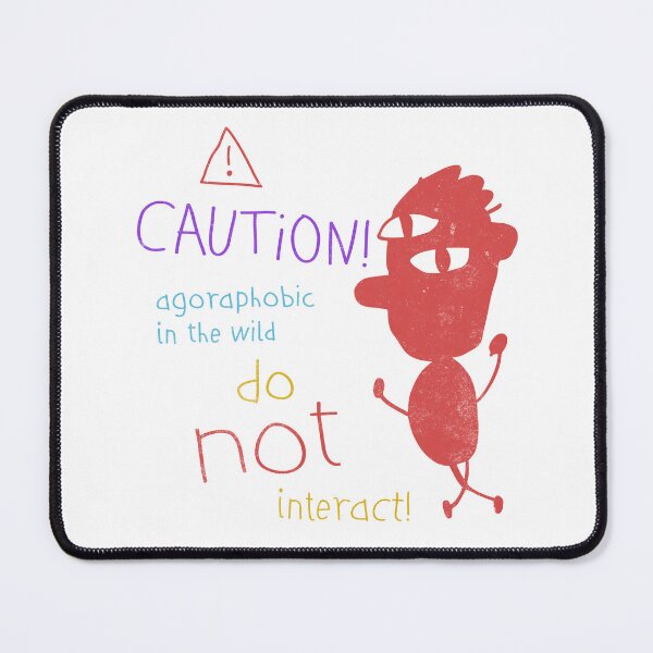 Item preview, Funny Mental Health Shirt Agoraphobic in the Wild Retro Doodle Anxiety Naive Style Chronic Illness Humor Spoonie Life Mental Health Sarcasm designed and sold by RealLifeMerchies.