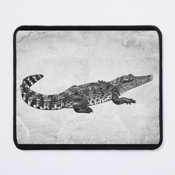 Item preview, Saltwater Crocodile I: Dark Wildlife Etched Reptile Illustration designed and sold by Ghoul Enterprises.