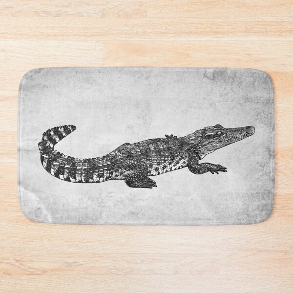 Item preview, Saltwater Crocodile I: Dark Wildlife Etched Reptile Illustration designed and sold by Ghoul Enterprises.
