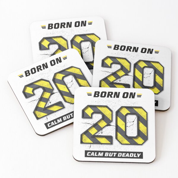 Item preview, Born on 20 Calm But Deadly – Birthday Number 20 Shirt, Silent Strength Design, Bold Grunge Streetwear designed and sold by amareshdas008.