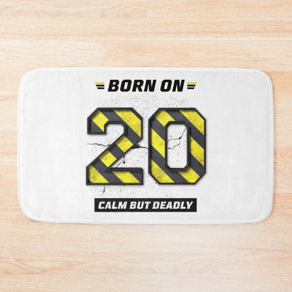 Item preview, Born on 20 Calm But Deadly – Birthday Number 20 Shirt, Silent Strength Design, Bold Grunge Streetwear designed and sold by amareshdas008.
