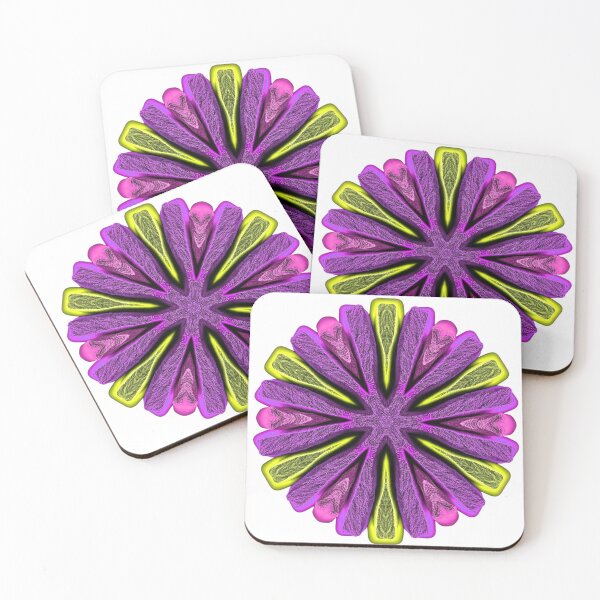 Item preview, Vibrant Purple and Yellow Neon Mandala Art designed and sold by blacK1982White.