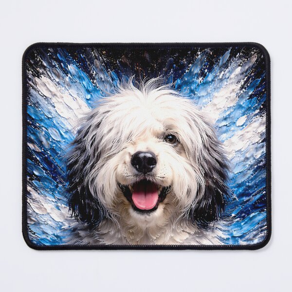 Item preview, Old English Sheepdog Color Explosion Dog Art designed and sold by Vista Atelier.