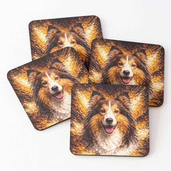 Item preview, Sheltie Color Explosion Dog Art designed and sold by Vista Atelier.