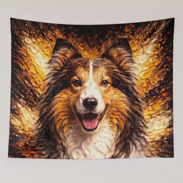 Item preview, Sheltie Color Explosion Dog Art designed and sold by Vista Atelier.