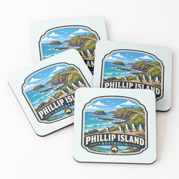 Item preview, Phillip Island, Australia - Penguins Coastal Cliffs designed and sold by Myra365Art.