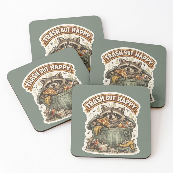 Item preview, Trash Panda Raccoon Sticker | Funny Cute Meme | Vintage Aesthetic designed and sold by K-Vibe Design Studio.