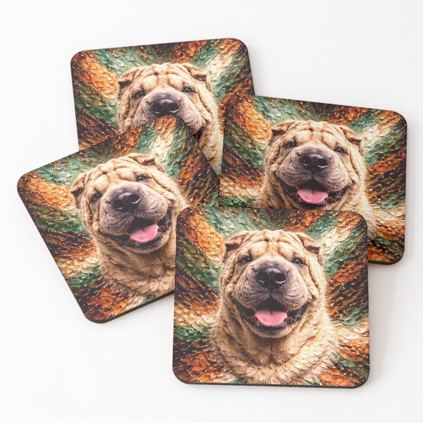 Item preview, Shar Pei Color Explosion Dog Art designed and sold by Vista Atelier.