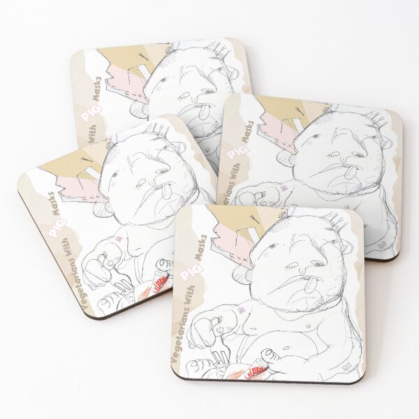 Item preview, Vegetarian Fat Guy With Pig Mask (Original Painting by ACCI) designed and sold by VanyssaGraphics.