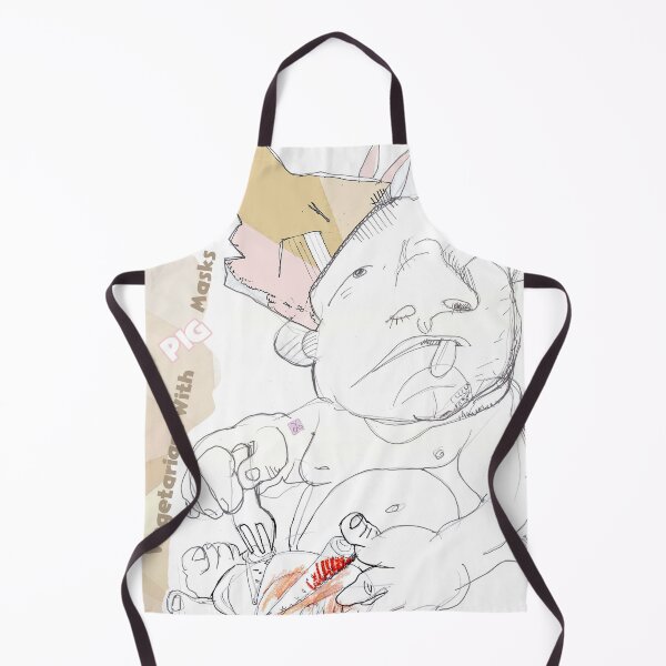 Item preview, Vegetarian Fat Guy With Pig Mask (Original Painting by ACCI) designed and sold by VanyssaGraphics.