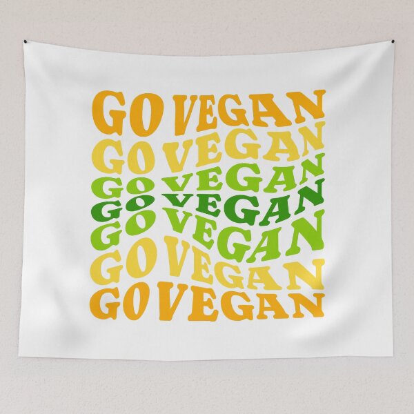 Item preview, Retro Vibes Go Vegan Propaganda designed and sold by Plant Cult.