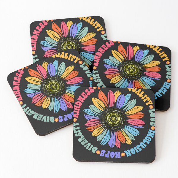 Item preview, Colorful Sunflower with Positive Message Circle Art designed and sold by david19usa.