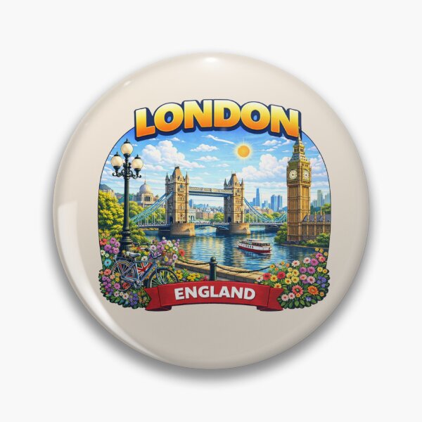 Item preview, London, England - Tower Bridge, Big Ben and Thames River designed and sold by Myra365Art.