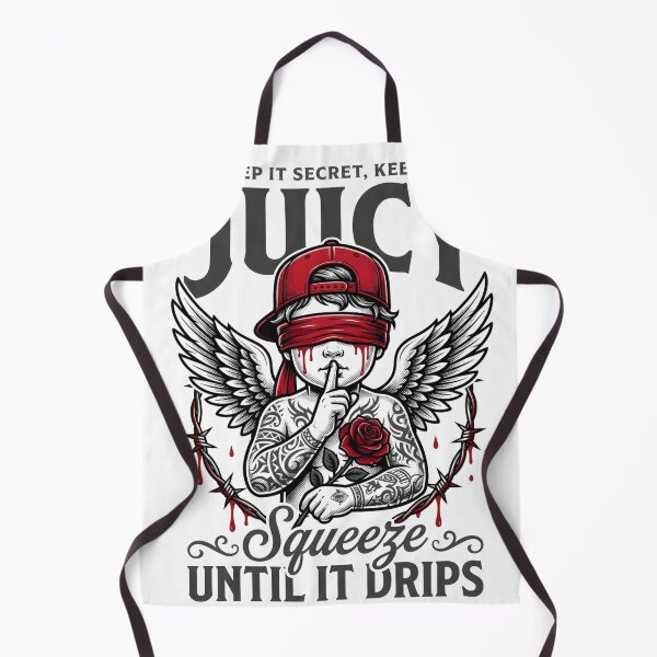 Item preview, Keep It Secret Keep It Juicy - Edgy Tattooed Angel Streetwear designed and sold by P2P-paotopao.