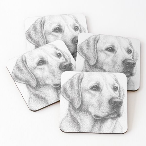 Item preview, Labrador Pencil Sketch Art Print | Black and White Dog Portrait Drawing | Realistic Lab Illustration Gift for Dog Lovers designed and sold by Leon Woods Pencil Art.