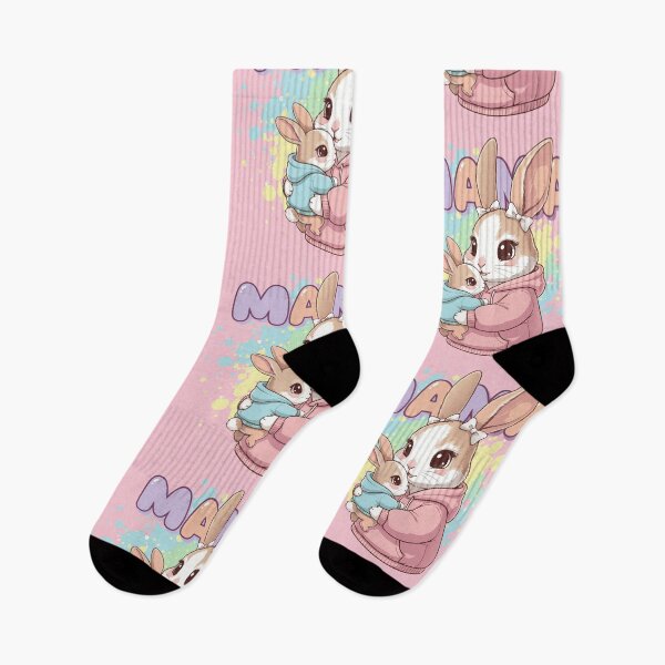 Item preview, Cute Mama Rabbit Hugging Baby Bunny Illustration designed and sold by Ahmed-khafagy.