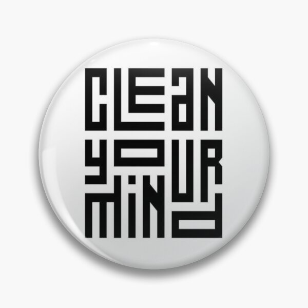 Item preview, Clean Your Mind Minimal Typography Quote T-Shirt Sticker Modern Design designed and sold by DesignerThreads.