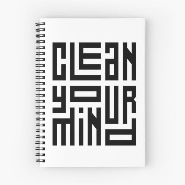 Item preview, Clean Your Mind Minimal Typography Quote T-Shirt Sticker Modern Design designed and sold by DesignerThreads.
