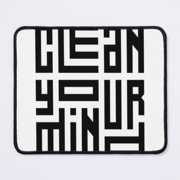 Item preview, Clean Your Mind Minimal Typography Quote T-Shirt Sticker Modern Design designed and sold by DesignerThreads.
