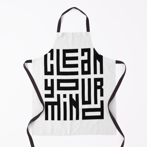 Item preview, Clean Your Mind Minimal Typography Quote T-Shirt Sticker Modern Design designed and sold by DesignerThreads.