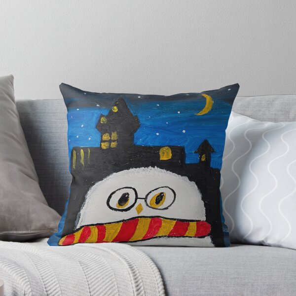 Item preview, Spectacled White Owl With Striped Scarf designed and sold by Vermanartist.