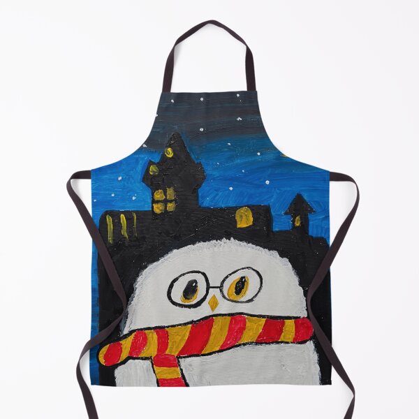 Item preview, Spectacled White Owl With Striped Scarf designed and sold by Vermanartist.