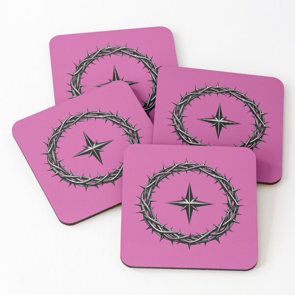 Item preview, The Crown of Thorns Circle | Minimalist Gothic Wreath with Geometric Star designed and sold by Studio77-Gothic.