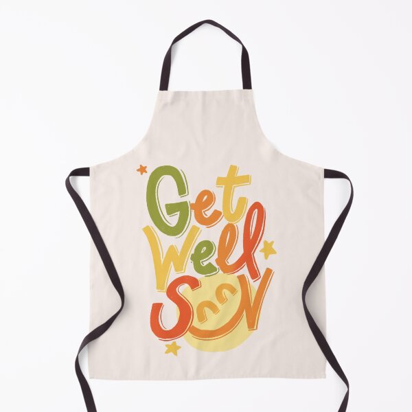 Item preview, Retro Get Well Soon Typography Lettering with Textured Smiley Face & Stars designed and sold by Jennifer Creations.