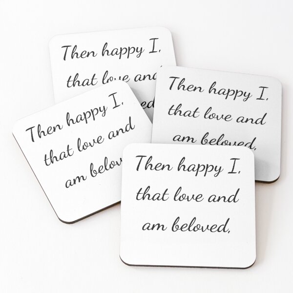 Item preview, "Then happy I, that love and am beloved," - handwriting black designed and sold by ariksworld.