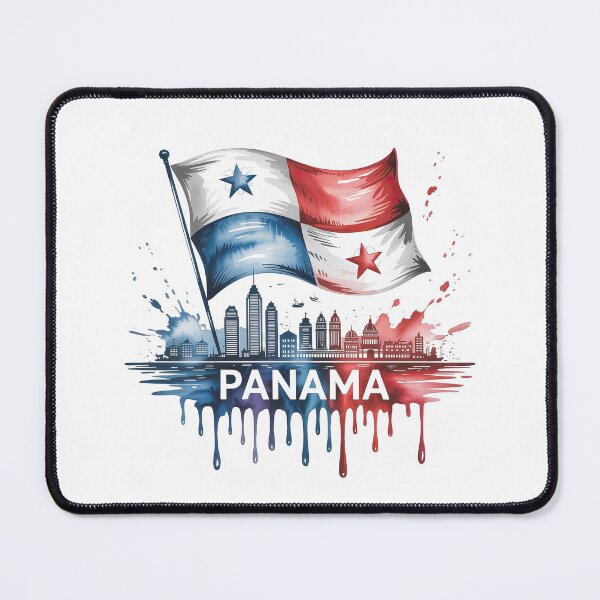 Item preview, Panama City Skyline Watercolor – Panama Flag & Modern Cityscape designed and sold by Suzy Perez Art.