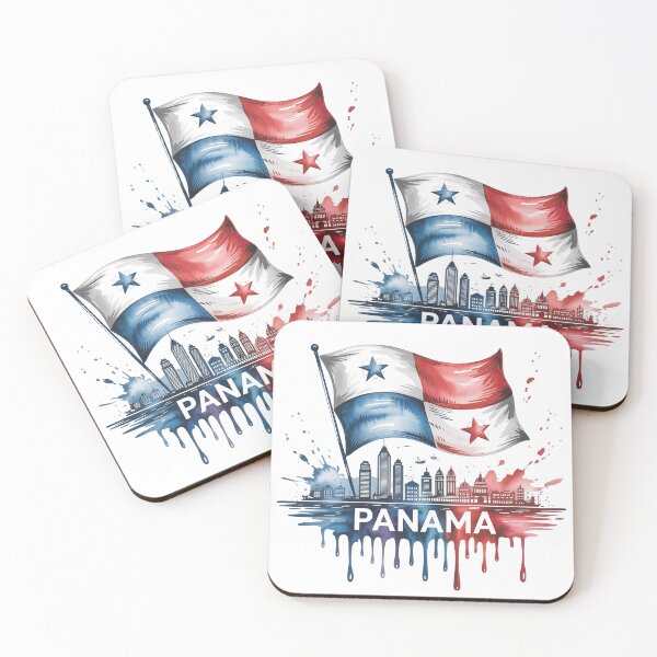Item preview, Panama City Skyline Watercolor – Panama Flag & Modern Cityscape designed and sold by Suzy Perez Art.