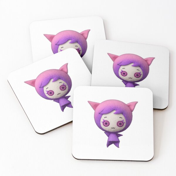 Item preview, Cute Kawaii pink Purple felt cat designed and sold by RisingSun7199.