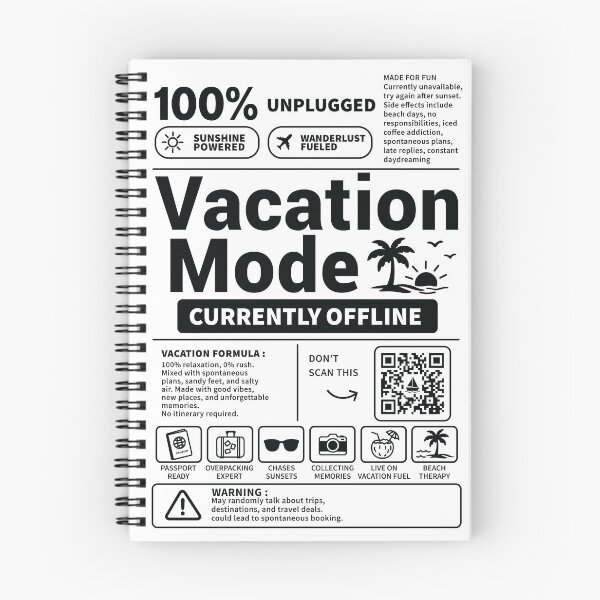 Item preview, Vacation Mode Activated | Funny Travel Aesthetic | 100% Unplugged Summer Vibes | Wanderlust Beach Life designed and sold by station-one.